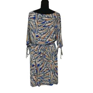 NWT London Times Formal Elastic Waist Boho Midi Dress 10